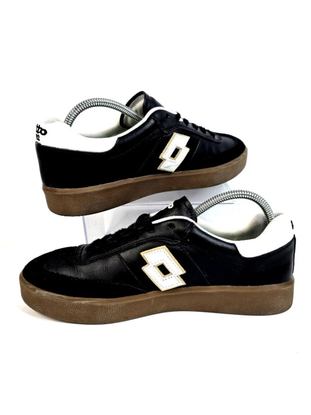 Lotto Brasil Select 1992 Black White Gum Indoor Soccer Football Shoes Men's 8M - Picture 2 of 9